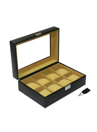 unisex Premium PU Leather Watch Display Box Organizer 