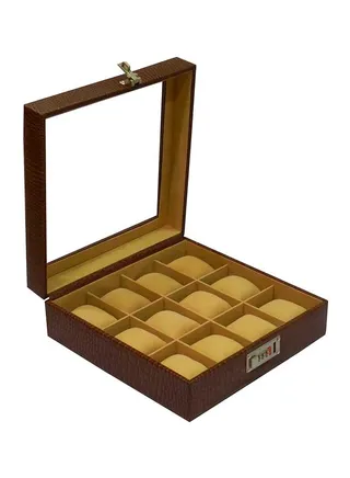 unisex Watch Organiser With Glass Top 