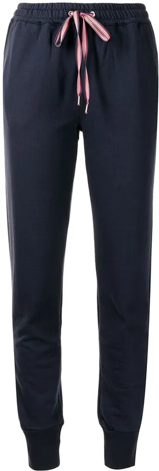 Drawstring-Waist Cotton Track Pants