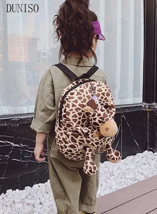 Children's Anti-lost Backpack with Adjustable Straps and Hook,Toddler Harness Backpack with Doll School Backpack for Kindergarten 