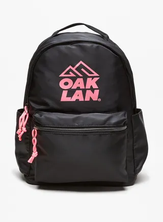 Girls Logo Print Backpack with Adjustable Shoulder Straps 