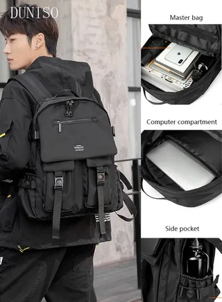 Large Capacity Backpack Multifunction Casual Water Resistant Double Shoulder School Backpack School Bag Book Bag  Business Durable Travel  Laptops Backpacks Outdoor Bags 