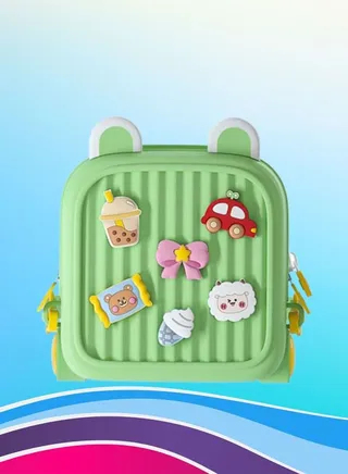 Creative Design Waterproof Cute Moveable Brooches Double Shoulder School Bag Pack for Kids 