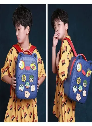 Creative Design Waterproof Cute Moveable Brooches Double Shoulder School Bag for Kids 