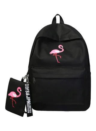 School Backpack Black/Pink 