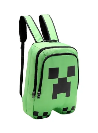 Minecraft Creeper Design Backpack Green/Black 
