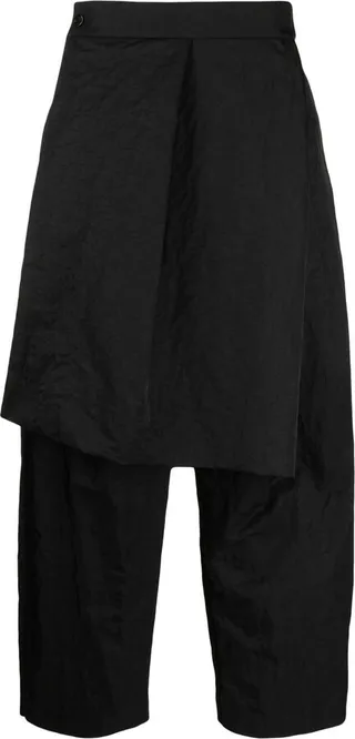 Cropped Draped Trousers