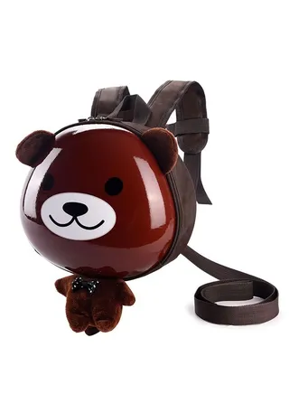 Bears Cartoon Eggshell Small Backpack Large Capacity Children's Mini Travel Bag 