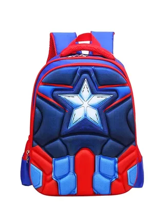 Cartoon Printed Kids Backpack Red/Blue 