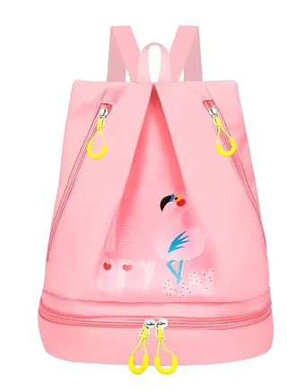 Skycare Cute Waterproof Swim Beach Bag: Spacious Storage, Wet Dry Compartments, Portable for Boys and Girls 