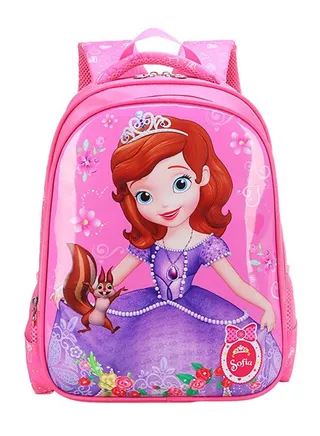 Casual School Backpack Pink/Purple/Red 