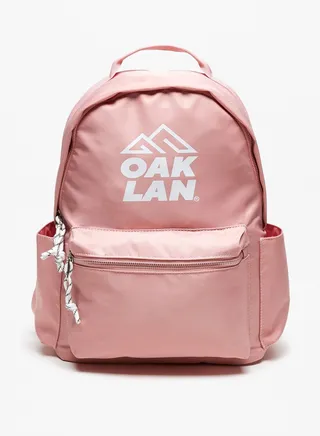 Girls Logo Print Backpack with Adjustable Shoulder Straps 