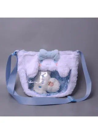 Sanrio Plush Bag Kuromi Backpack My Melody Transparent Cinnamoroll Messenger Bag 