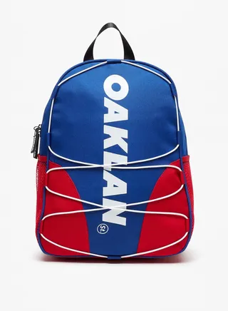 Boys Logo Print Colourblock Backpack with Zip Closure 
