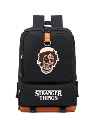 Printed Backpack Black/Red/White 