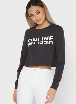 Printed Pullover Sweatshirt