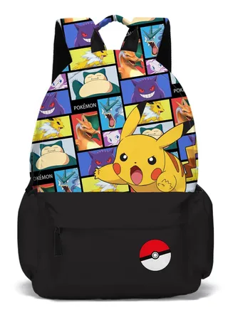 【School Season】Pokemon Pikachu Children Cartoon Backpack Student Class Schoolbag Suitable for 15 Inch Laptop Bag Travel Bag Leisure Bag 