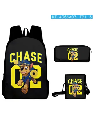 【 School Season 】Paw Patrol Kids Cartoon Backpack Student Bag Crossbody Bag Pencil Case Back-to-school Must-have Three-piece Set Suitable for 14-inch Laptop Casual Bag Travel Bag 