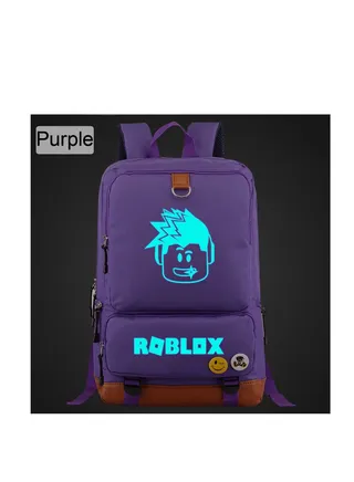 Blue Nightlight Roblox Game Youth Schoolbag 