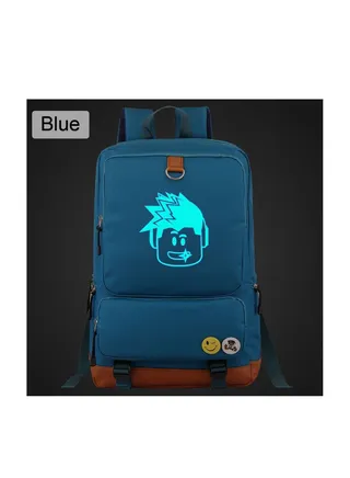 Blue Nightlight Roblox Game Youth Schoolbag 