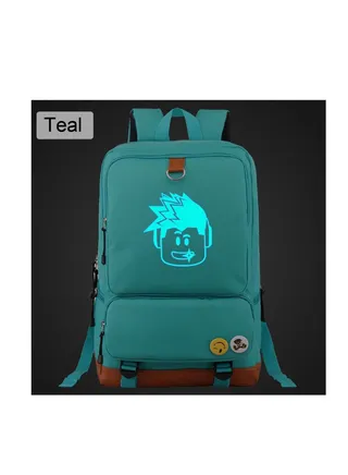 Blue Nightlight Roblox Game Youth Schoolbag 