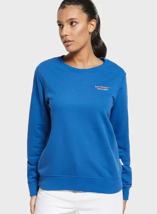 Back Slogan Print Sweatshirt 