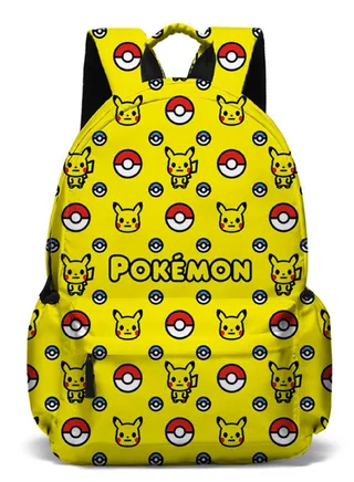 【School Season】Pokemon Pikachu Children Cartoon Backpack Student Class Schoolbag Suitable for 14 Inch Laptop Bag Travel Bag Leisure Bag 