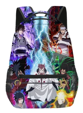 【 School Season 】Naruto Student Schoolbag Children's Anime Printed Backpack Teenagers Large Capacity Backpack 14 Inch Laptop Bag Leisure Bag Travel Bag 