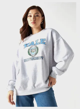 Graphic Crew Neck Sweatshirt 