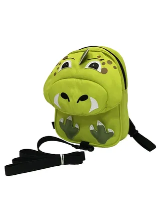 Dino Backpack With Strap Green/White 