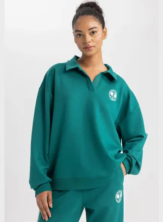 Zip Detail Sweatshirt 