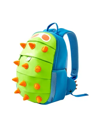 Jungle Spiky Dinosaur Backpack Green/Blue/Orange 