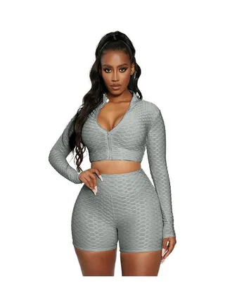 2-Piece Activewear Set Grey 