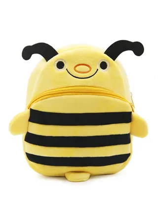 Cartoon Shape Kids Backpack Yellow/Black 