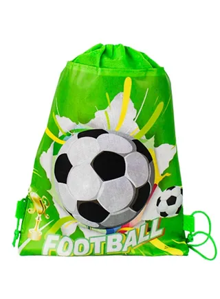 Drawstring Backpack Football Pack of 20 for Kids Travel, Sport, Gym, Beach, Swim Backpack 