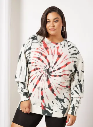 Tie Dye Oversized Sweatshirt Multicolour 