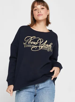 Crew Neck Printed Sweatshirt 