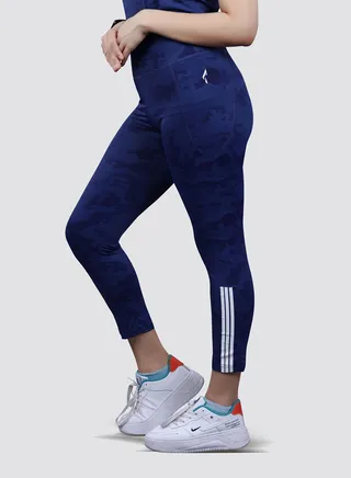Flush Womens Camouflage Yoga Pants with Pockets High Waisted 4 Ways Stretch Sports Workout Running Yoga Athletic Leggings 