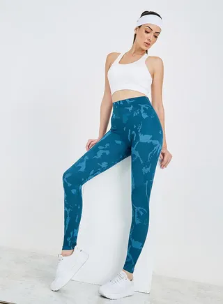 Printed Seamless Active Leggings 