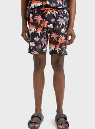 Defacto Fit Stretchy Textured Knee Length Swimming 