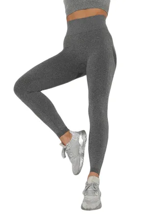 Melange High Waist Leggings Grey 