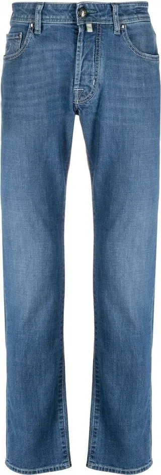 Straight-Leg Denim Trousers