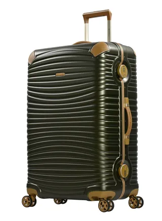 Hard Case Travel Bags Makrolon Polycarbonate Gold Jetstream Aluminum Frame Luggage Zipper Less Suitcase Extra Corner Protection Double Tsa Lock E9R1 Checked Luggage 24 inch Dark Olive 