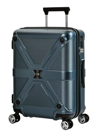 Hard Case Travel Bag Cabin Luggage Trolley Polycarbonate Lightweight Suitcase 4 Quiet Double Spinner Wheels With Tsa Lock KJ97 Graphite 