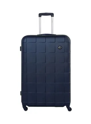 Hard Case Travel Bags Cabin Luggage Trolley ABS Lightweight Suitcase with 4 Spinner Wheels A207 Blue 