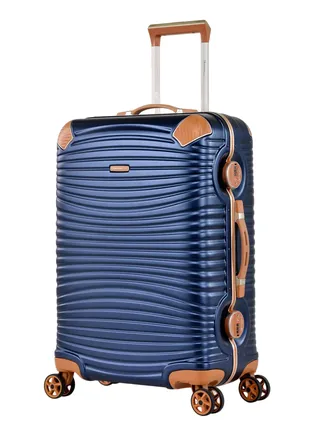 Hard Case Travel Bags Makrolon Polycarbonate Gold Jetstream Aluminum Frame Luggage Zipper Less Suitcase Extra Corner Protection Double Tsa Lock E9R1 Checked Luggage 24 inch Blue Moon 
