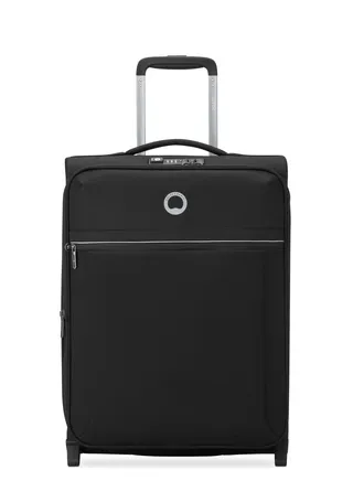 Delsey Brochant 2.0 55cm Softcase 2 Wheel Expandable Cabin Luggage Trolley Black 
