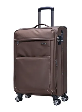 Soft Shell Travel Bag Expandable Luggage Trolley for Unisex Polyester Light Weight Suitcase with TSA Lock 4 Quiet Double Spinner Wheels V6093SZ 