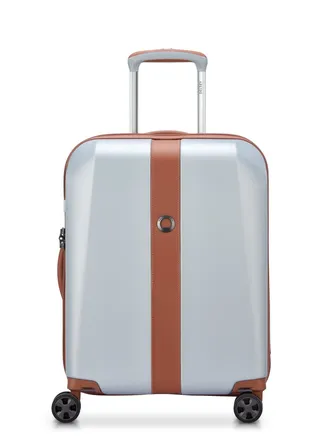 Delsey Promenade Hard 2.0 70cm Hardcase 4 Double Wheel Expandable Check In Luggage Trolley Silver 