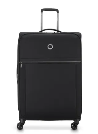 Delsey Brochant 2.0 78cm Softcase 4 Double Wheel Expandable Check-In Luggage Trolley Black 